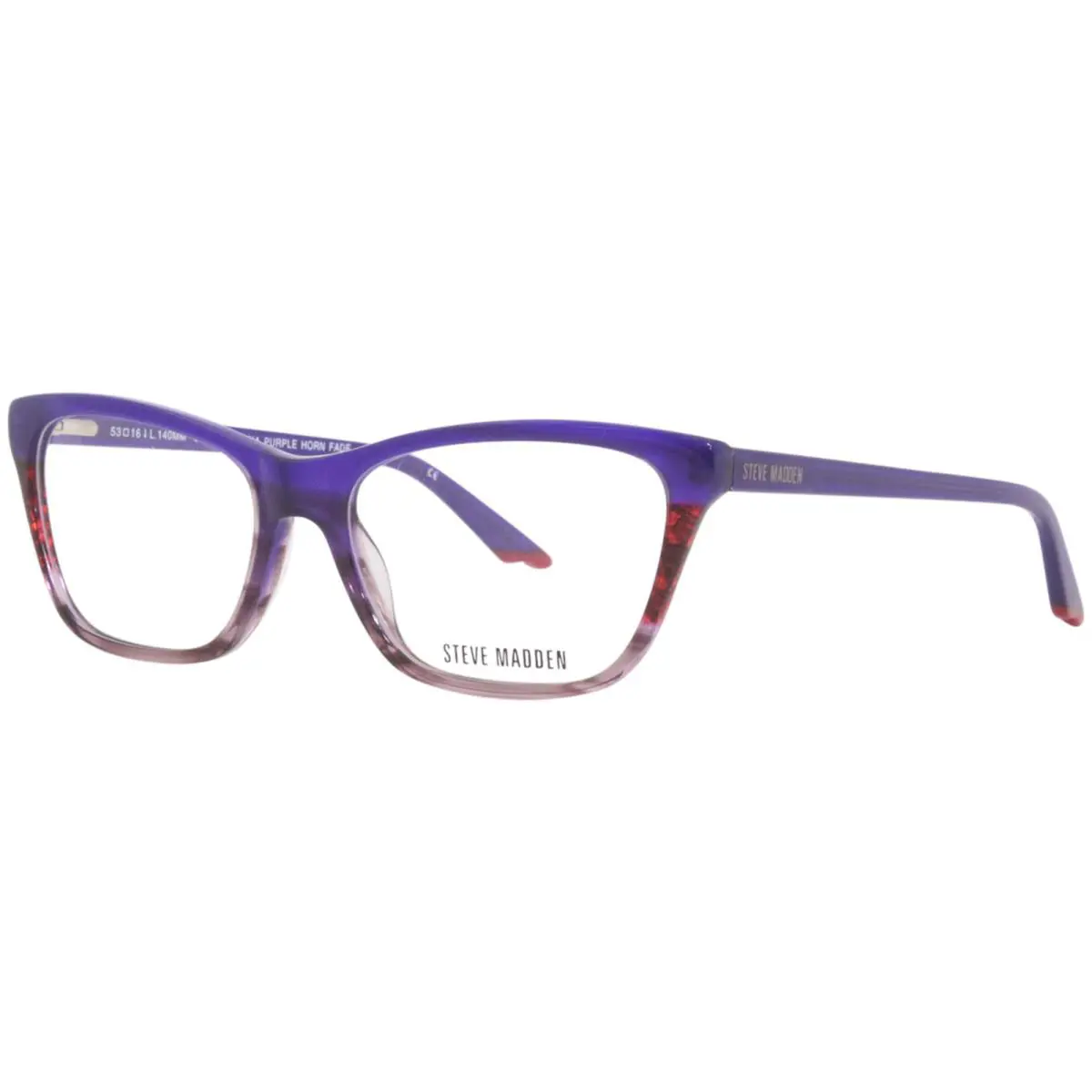 Fantassia Eyeglasses Frame Women`s Purple Horn Fade Full Rim 53mm by Steve Madden