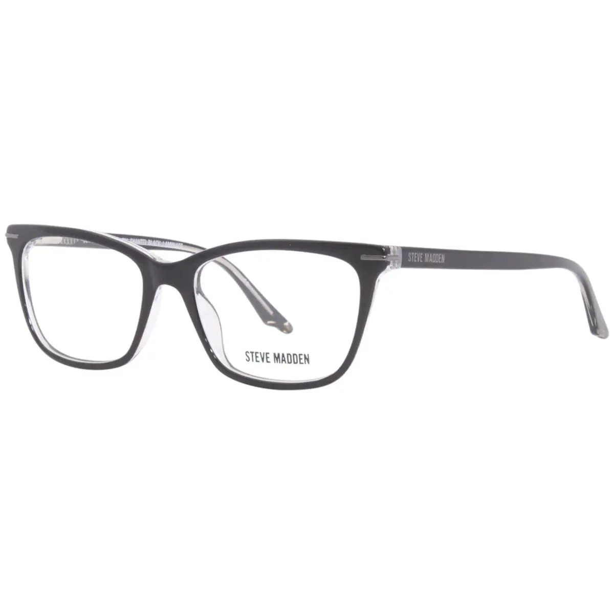 Shantti Eyeglasses Frame Women`s Black Laminate Full Rim 53mm by Steve Madden