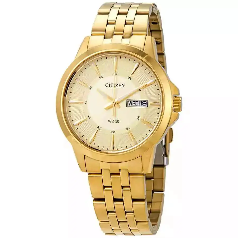 Citizen Men`s Quartz Champagne Dial Watch - BF2013-56P