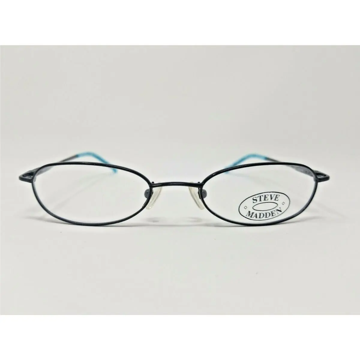 Eyeglasses Frame Metal Demo SM78 Oxaq 47-18-235 Black/teal PC68 by Steve Madden