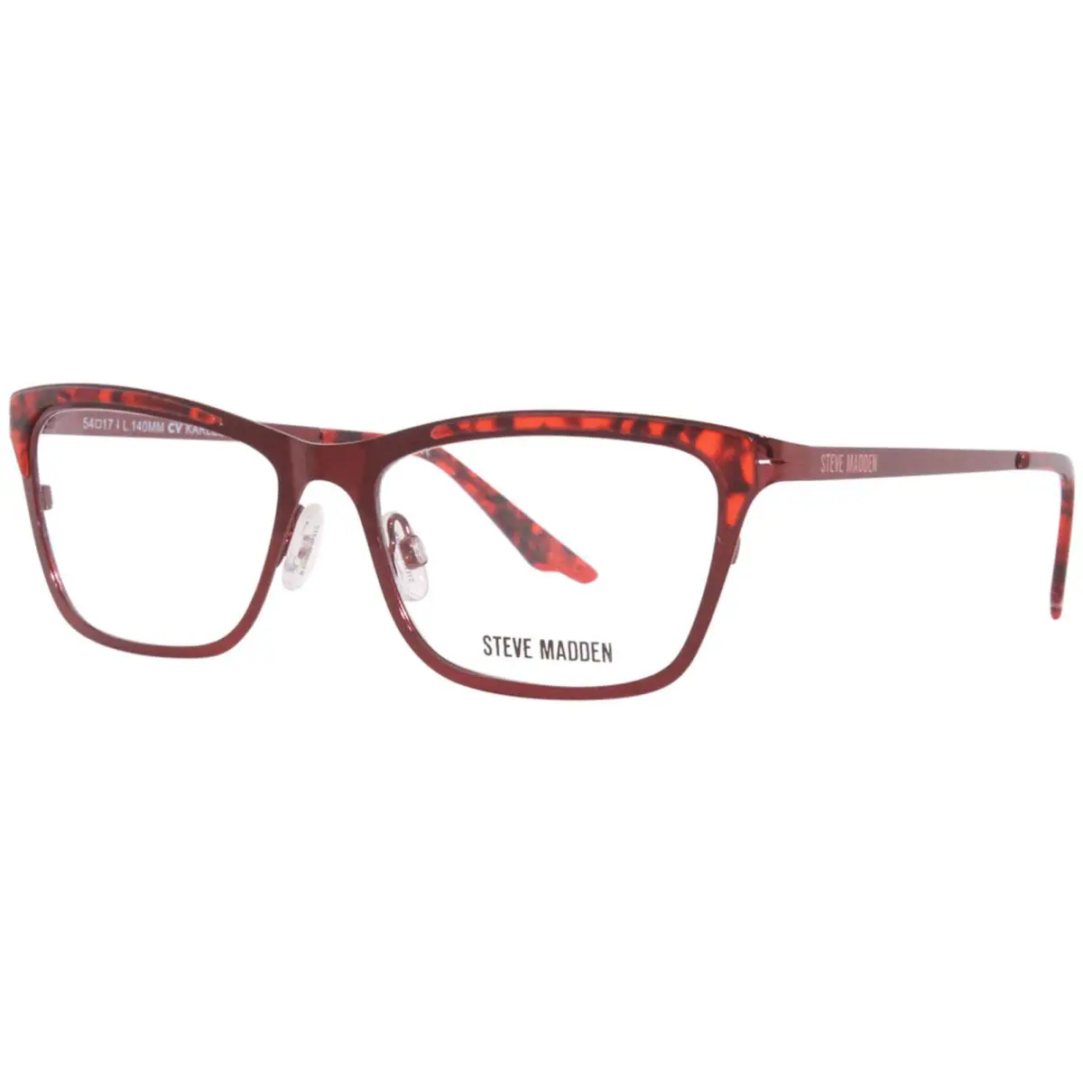Karlee Eyeglasses Frame Women`s Red Full Rim Cat Eye 54mm by Steve Madden