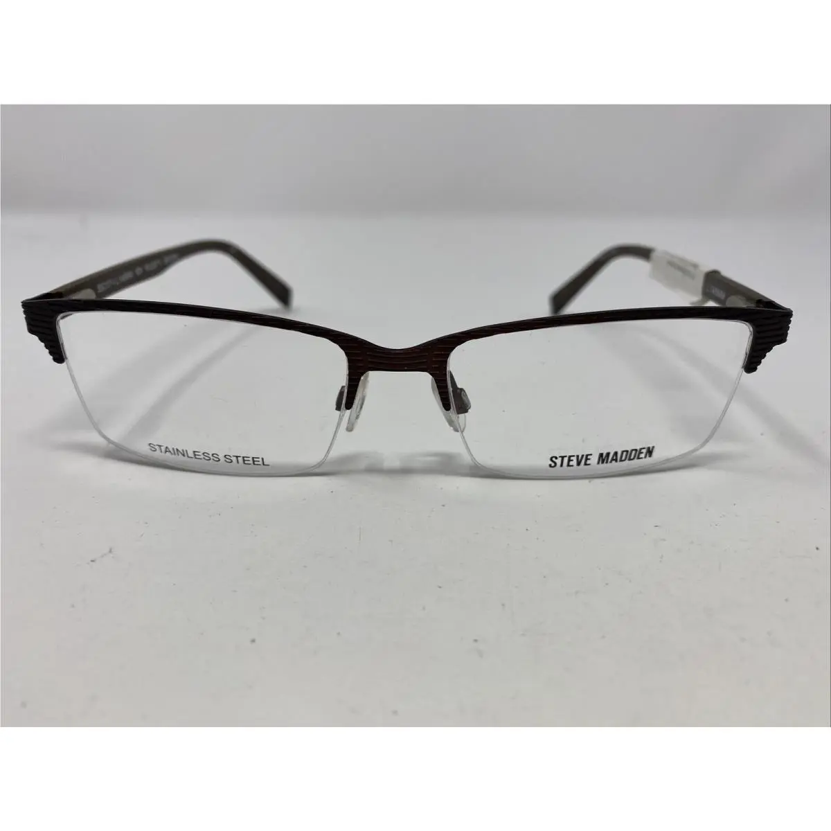 Steve Madden Russty Brown 55-17-140 Half Rim Metal Eyeglasses Frame A460