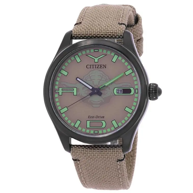 Citizen Star Wars Yoda Limited Edition Eco-drive Watch BM6839-06W - Dial: Brown, Band: Brown, Bezel: Black