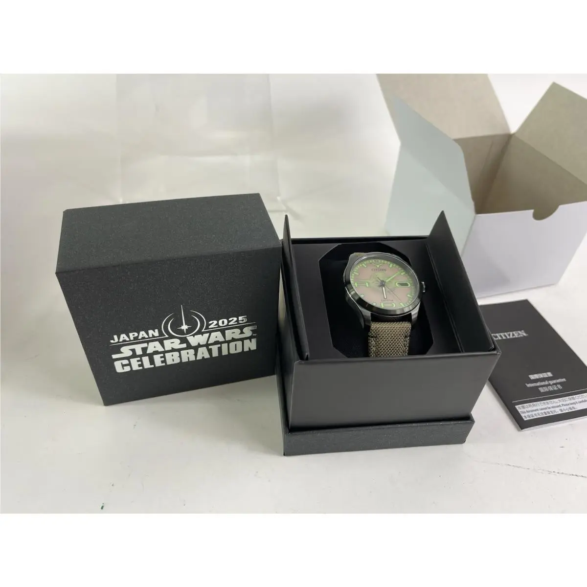 Brand 2025 Star Wars Celebrations Japan Citizen Eco-drive Yoda L/e Watch Mib - Dial: Brown, Band: Brown, Bezel: Black