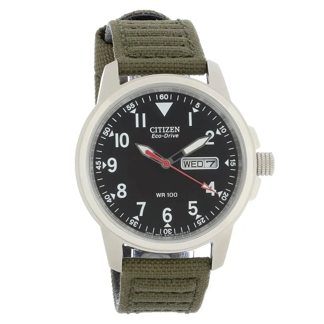 Citizen Men`s Eco-drive Green Canvas Watch BM8180-03E