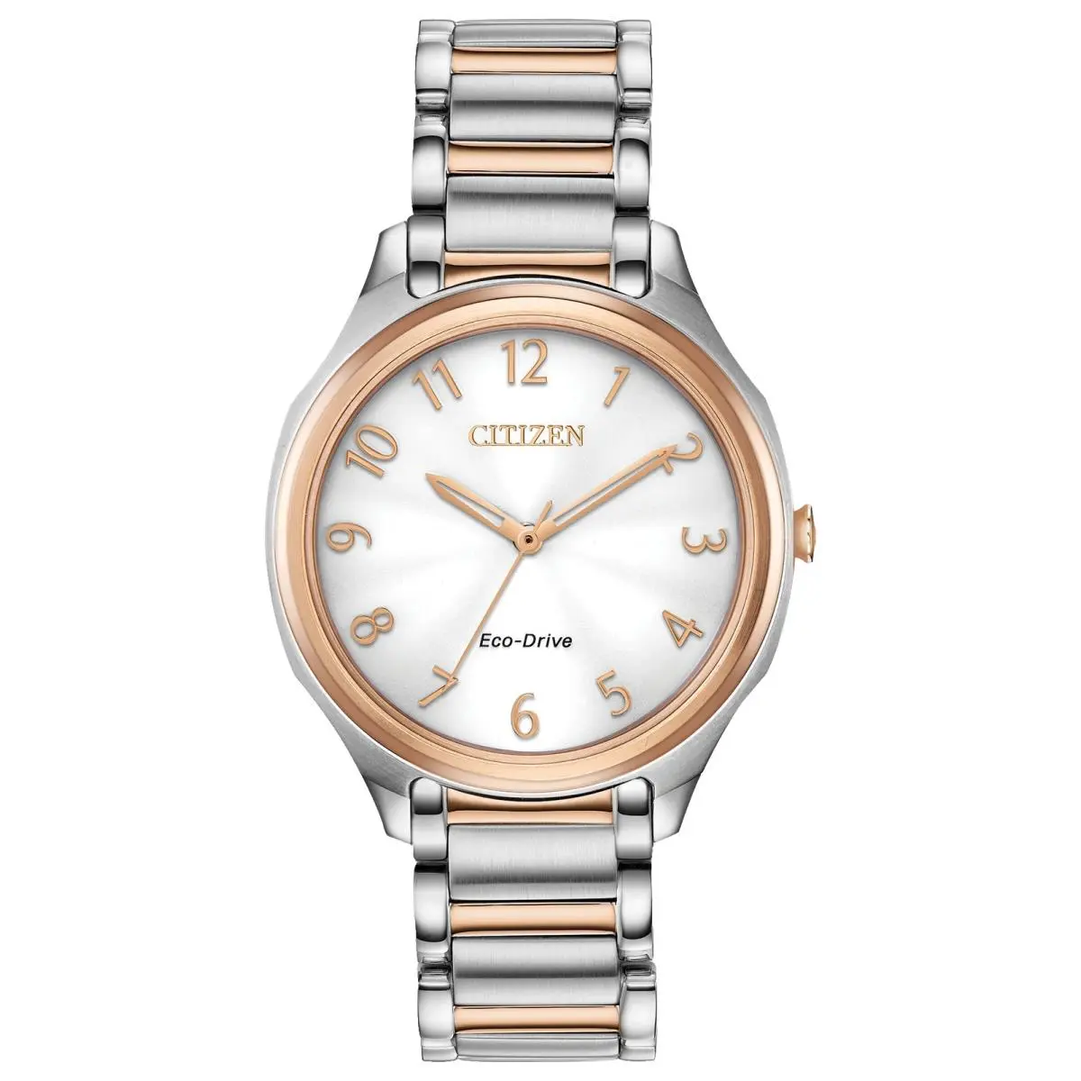 Citizen Eco Drive EM0756-53A White Dial Two Tone Bracelet 35MM Womens Watch