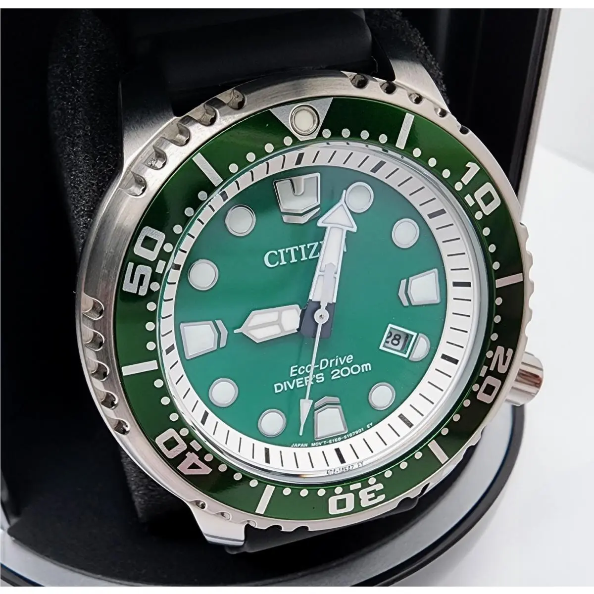Eco-drive Promaster BN0158-00X Diver Men`s Watch Green Dial by Citizen