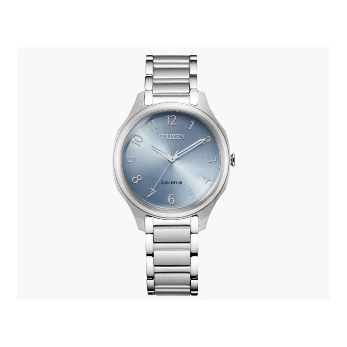 Citizen EM0750-50L Eco-drive Blue Dial Silver Tone Band Women`s Watch
