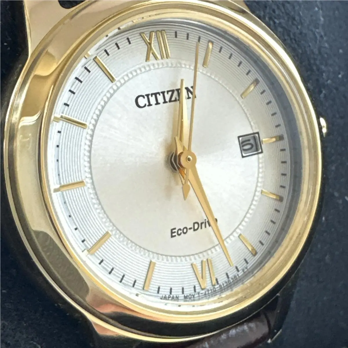 Citizen Women`s Classic Calendar Eco-drive Ring Brown Watch 29 MM FE1082-05A