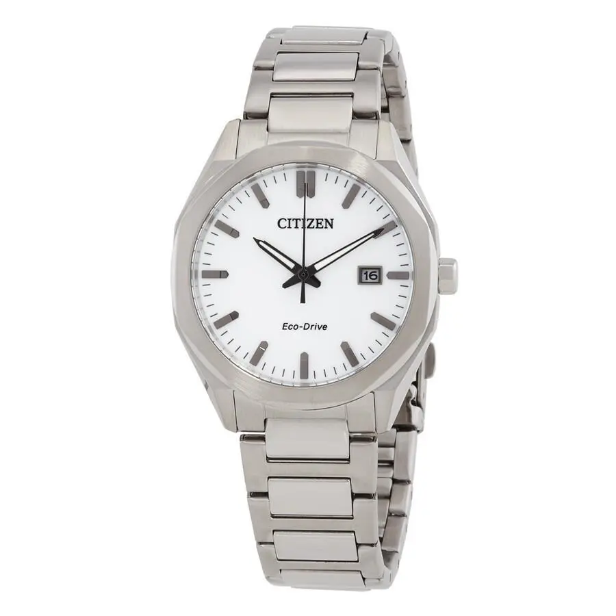 Men`s Octangle Eco-drive White Dial Watch - BM7620-83A by Citizen