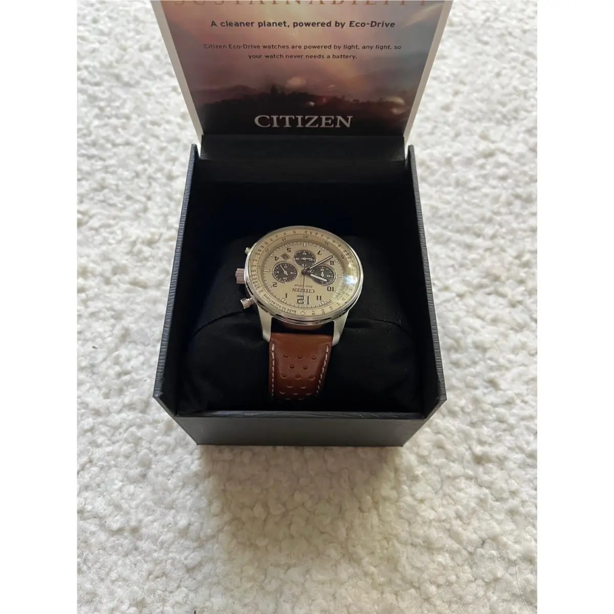 Men`s CA4500-08X Eco-drive Chronograph Stainless Steel Quartz Watch by Citizen