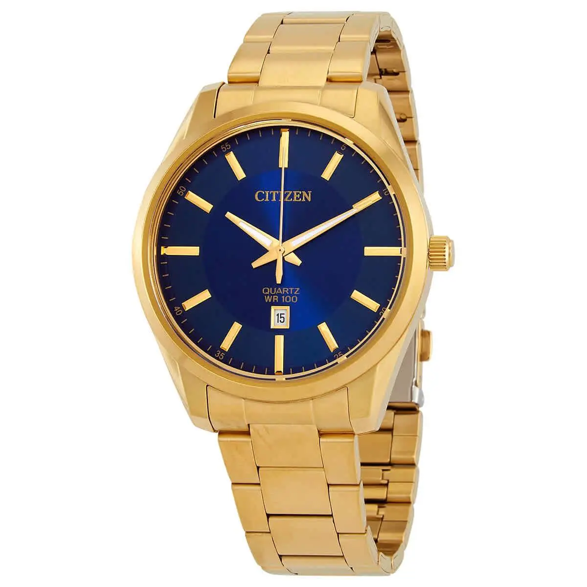 Citizen Quartz Blue Dial Gold-tone Men`s Watch BI1032-58L