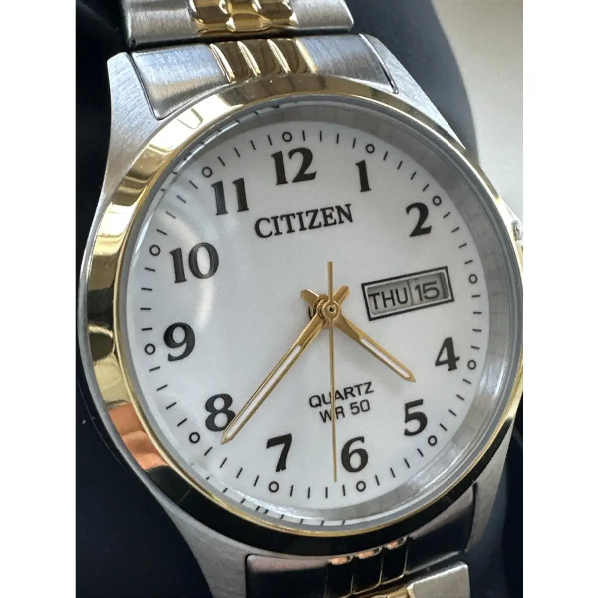 Citizen Women`s Quartz Day/date Two-tone Bracelet Watch 26mm EQ2004-95A - Dial: White, Band: Multicolor