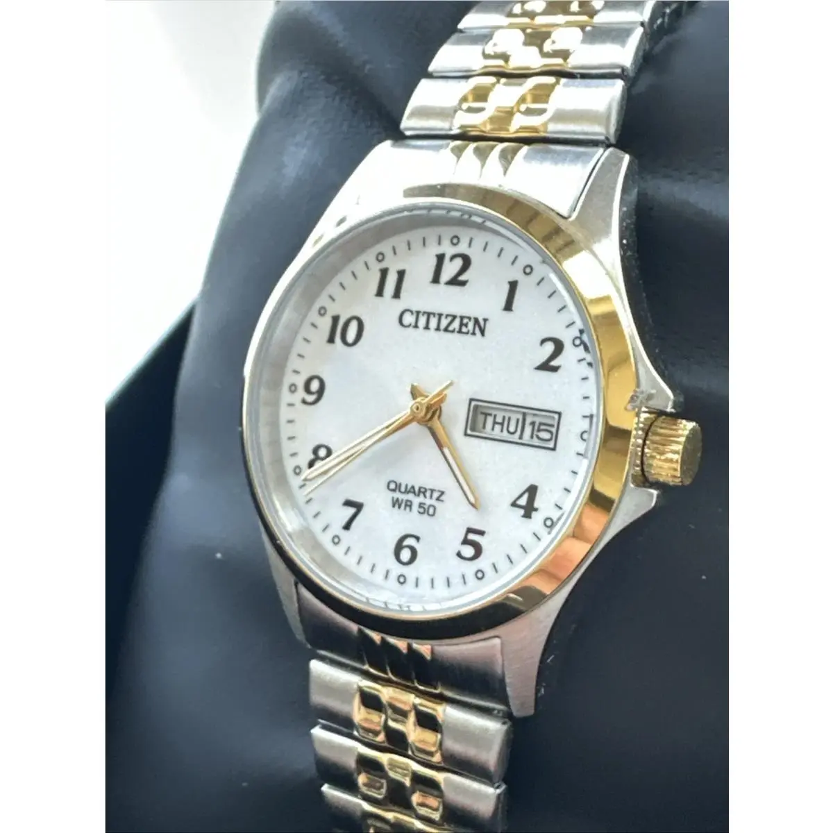 Women`s Quartz Day/date Two-tone Bracelet Watch 26mm EQ2004-95A by Citizen