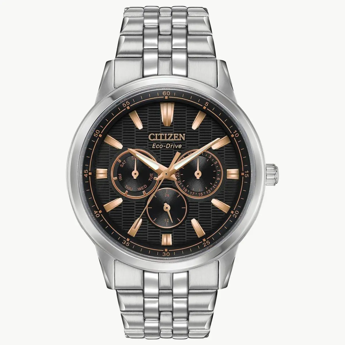 Citizen BU2070-55E Men`s Eco-drive Corso Black Dial Bracelet 44mm Watch