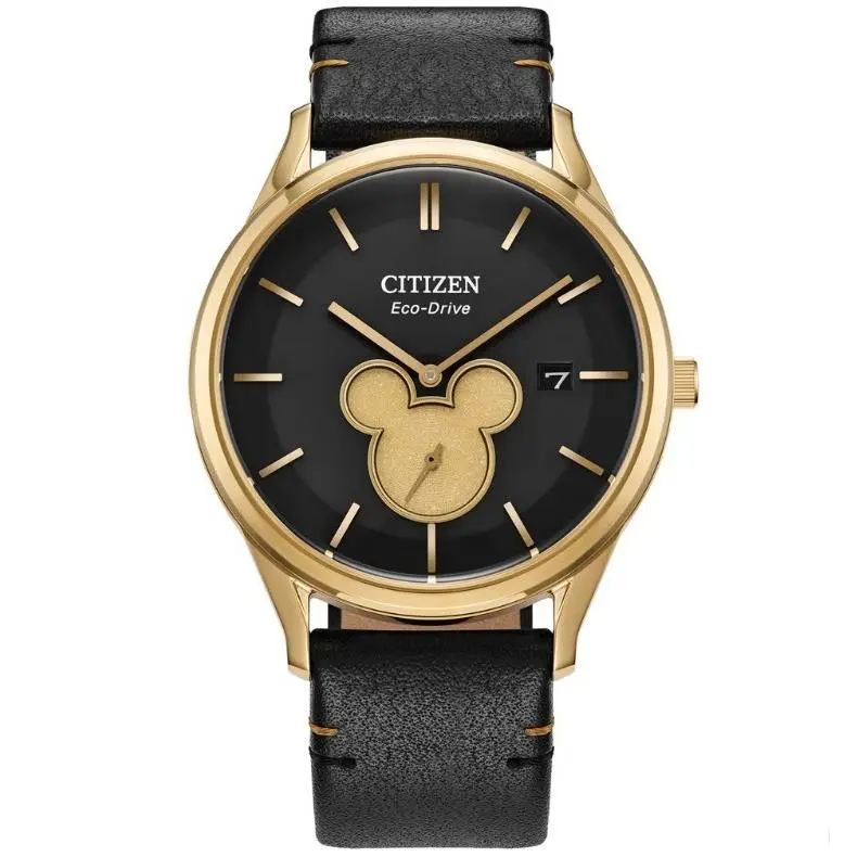 Citizen BV1132-16W Disney Mickey Mouse Unisex Black Dial Leather Ecodrive Watch