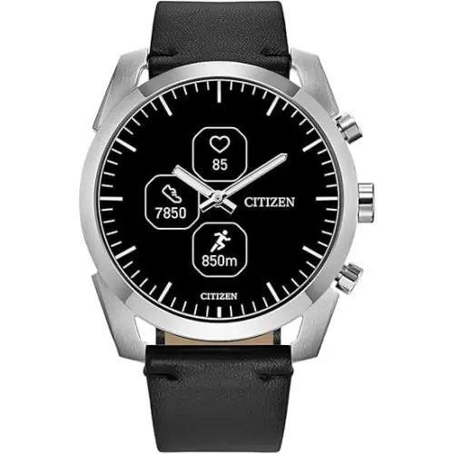 CZ Smart Hybrid 2ND Generation JX2010-04E Black Dial Leather Mens Watch by Citizen
