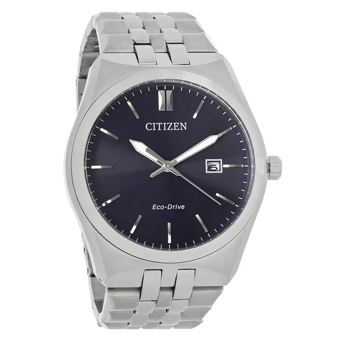 Citizen Corso Blue Dial Men`s Eco-drive Watch BM7330-59L - Face: Blue, Dial: Blue, Band: Silver