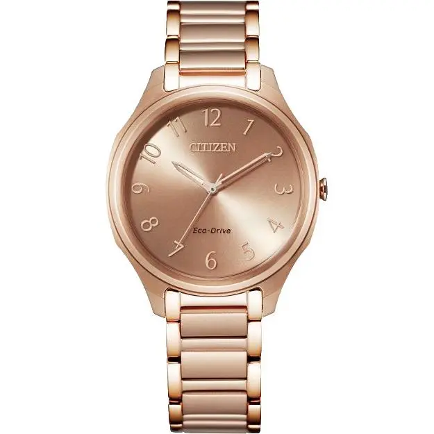 Citizen Eco Drive EM0758-58X Rose Gold Dial Bracelet Quartz 35MM Womens Watch