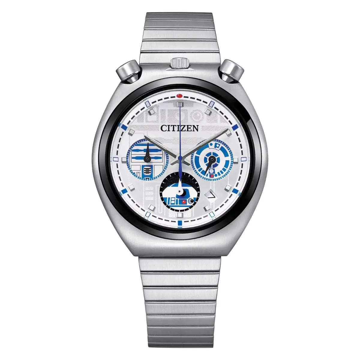 Citizen Men`s Chronograph Star Wars R2-D2 AN3666-51A - Dial: Silver, Band: Silver, Bezel: Silver