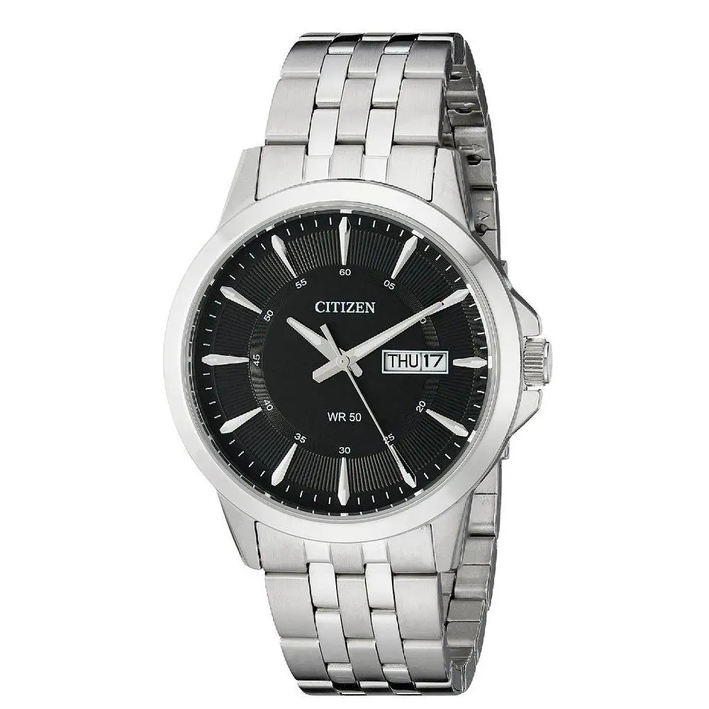 Quartz Stainless Steel Bracelet Day Date Men`s Watch BF2011-51E by Citizen