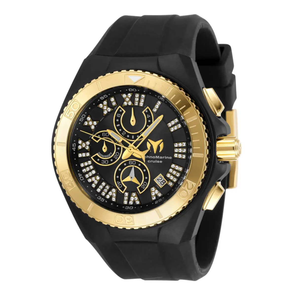 Technomarine Men`s Watch Cruise Star Chrono Black Dial Quartz Strap TM-119016
