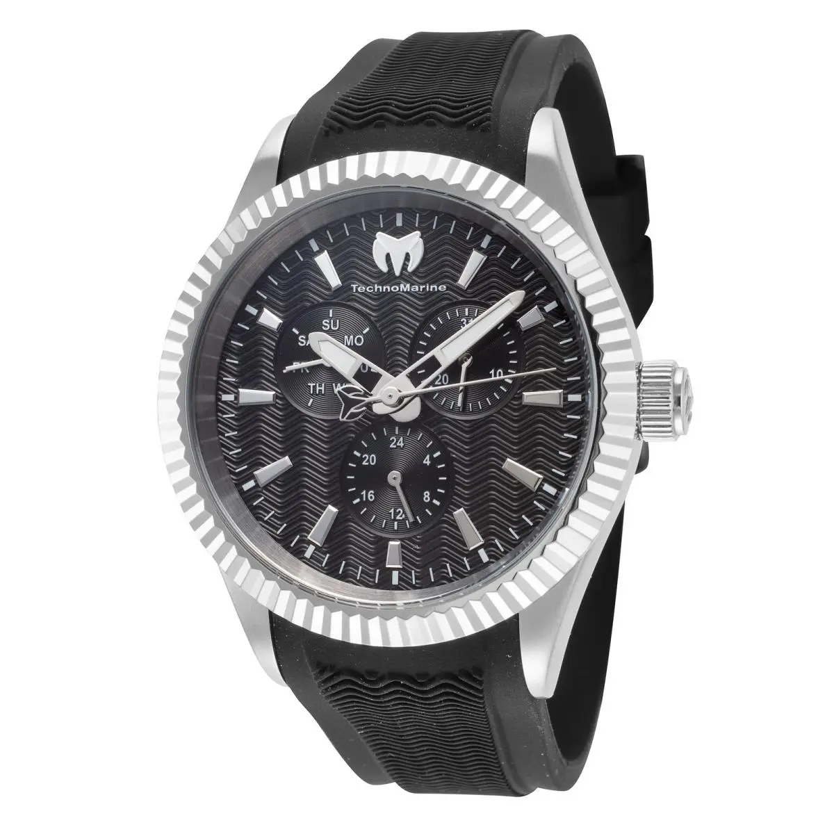 Technomarine Men`s Sea Dream 42mm Quartz Watch TM-719022 - Dial: Black, Band: Black, Other Dial: Black