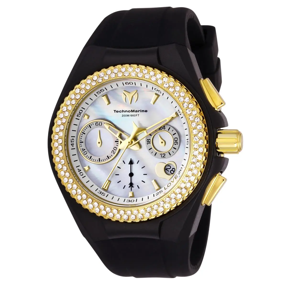 Technomarine Women`s TM-117046 Cruise Valentine 40mm Gold w/ 3 Straps Covers by TechnoMarine