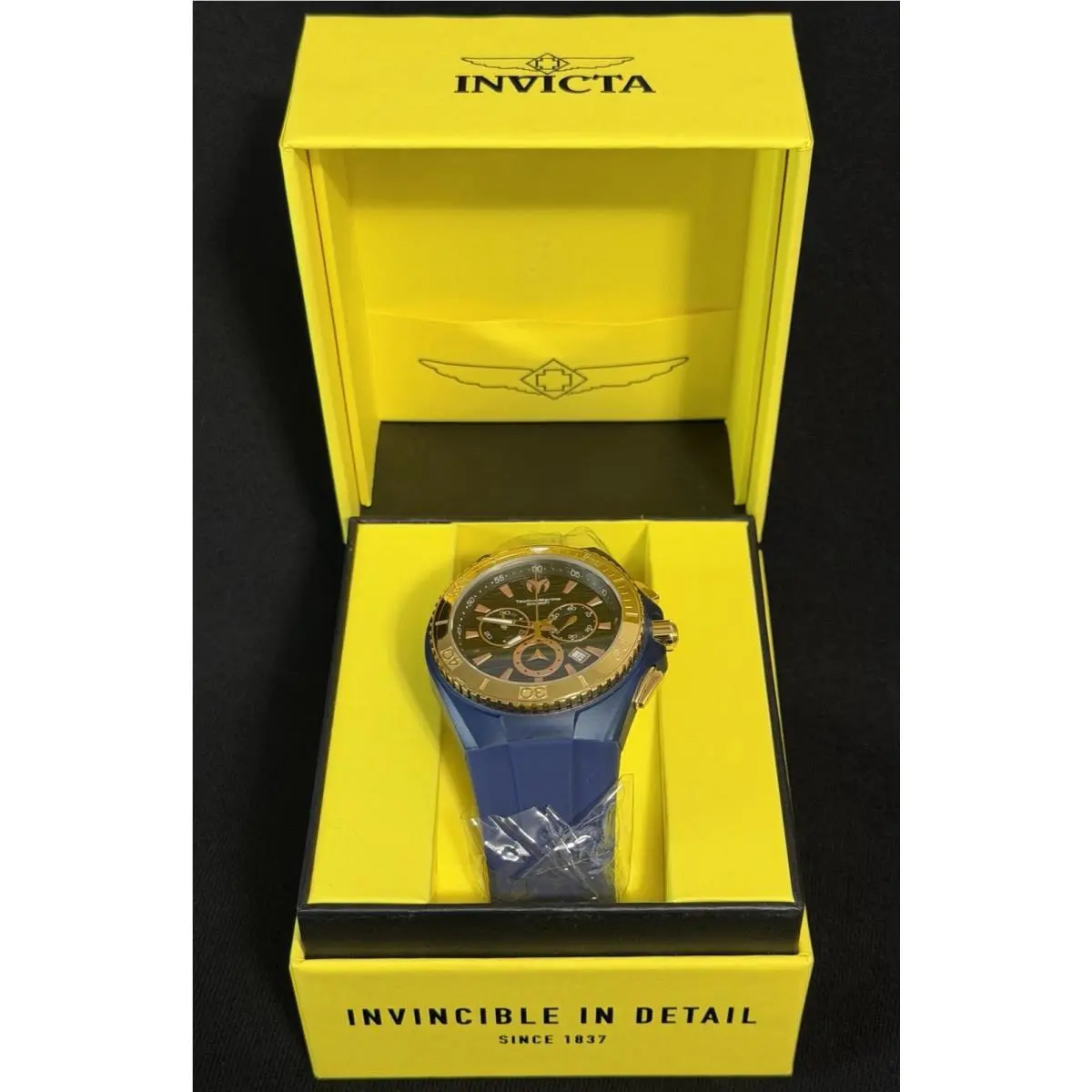 Technomarine Cruise Star Gold Blue 46mm Swiss Movt Sapphire Crystal TM-115049