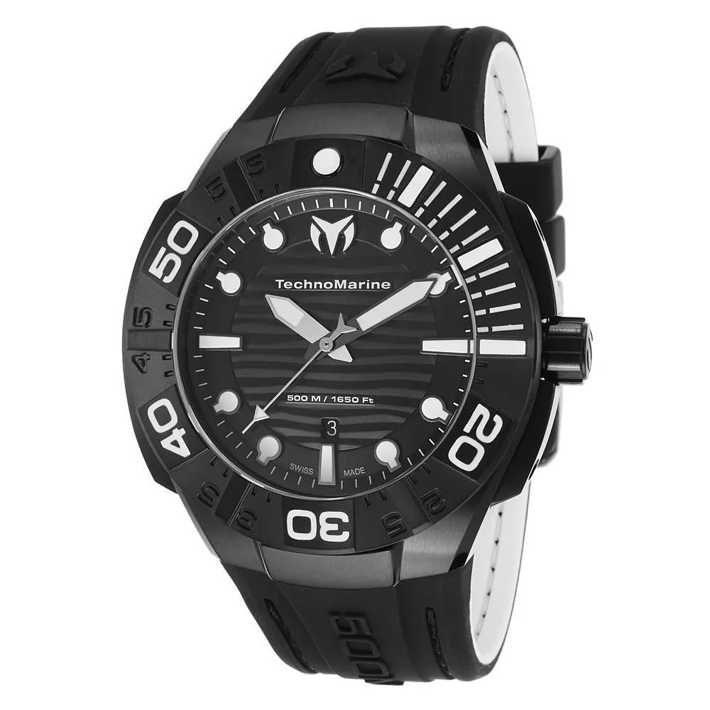 Technomarine 513003 Black Reef Swiss Quartz Analog Men`s Watch by TechnoMarine