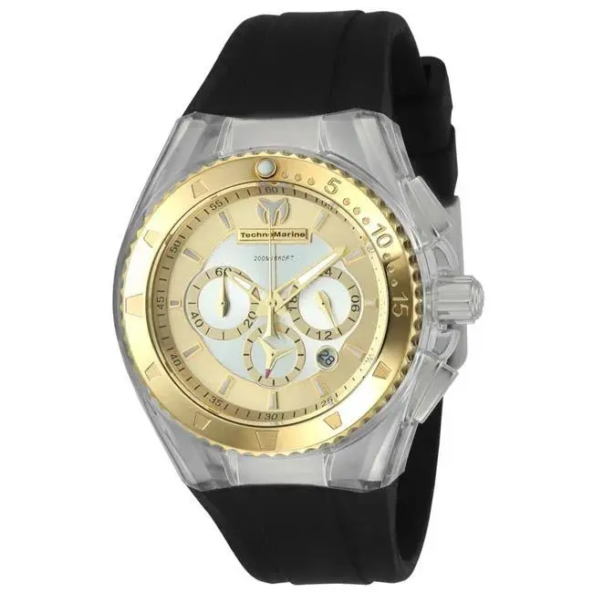 Technomarine TM-116002 Women Cruise Quartz Chronograph Gold Dial Watch by TechnoMarine