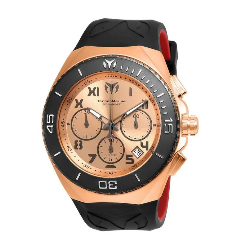 Technomarine Ocean Manta Men`s Rose Gold-tone Chronograph Watch TM-215065 48mm by TechnoMarine