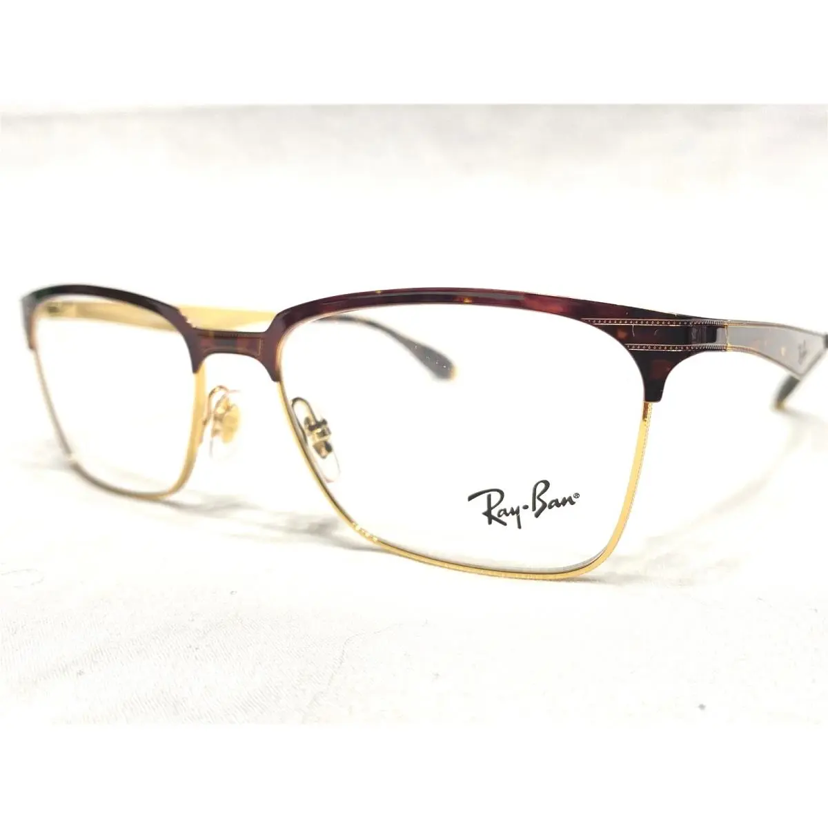 Ray Ban RB6344 2917 Tortoise/gold Rectangle Modern Eyeglasses Frames 54/17 by Ray-Ban