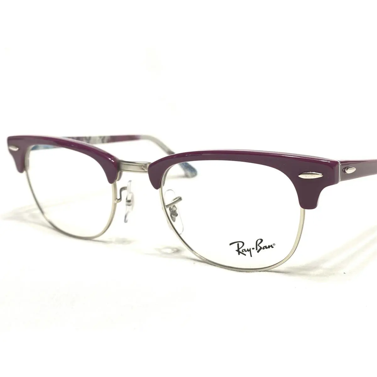 Ray Ban RB5154 5652 Clubmaster Purple Silver Eyeglasses Frames 49/21 140