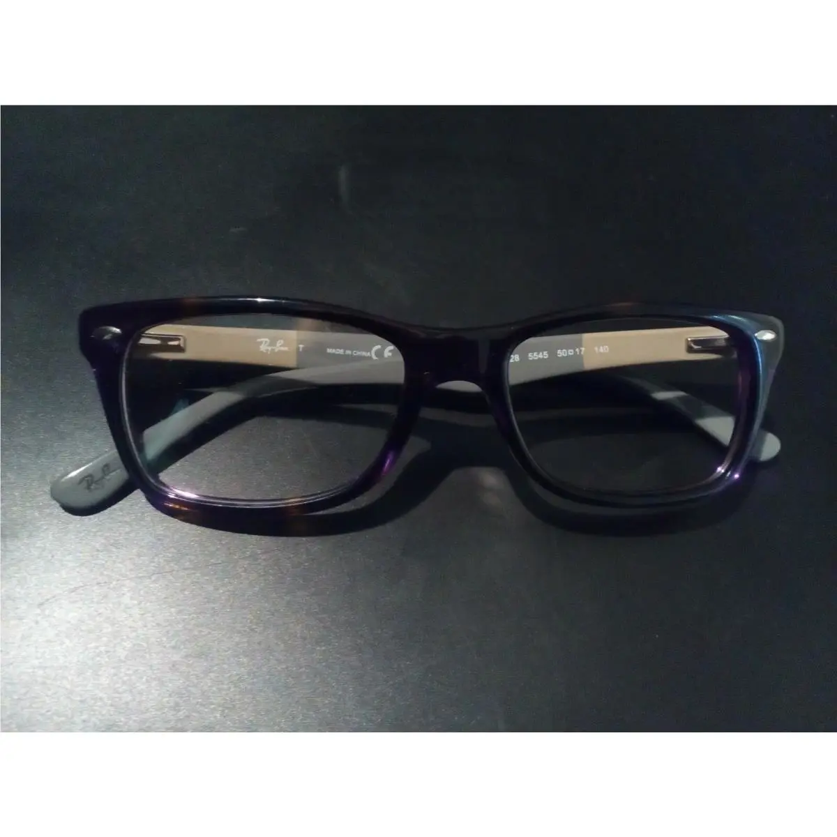 Ray-ban RX 5228 Size 50-17 Plastic Full Rim Women`s Eyeglasses Dark Havana