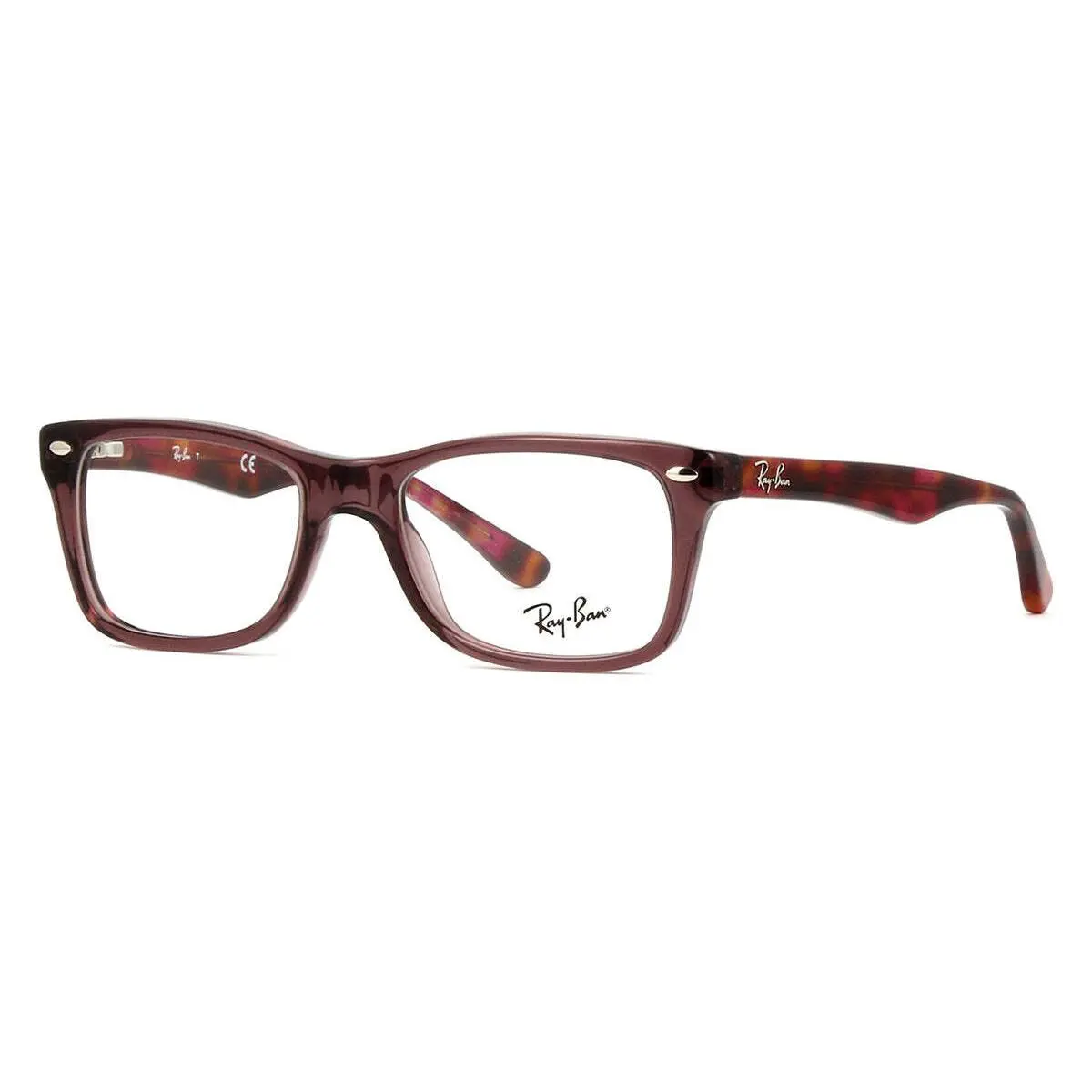 Ray-ban RB5228 5628 Eyeglasses Polished Opal Brown 55mm Full Rim Unisex