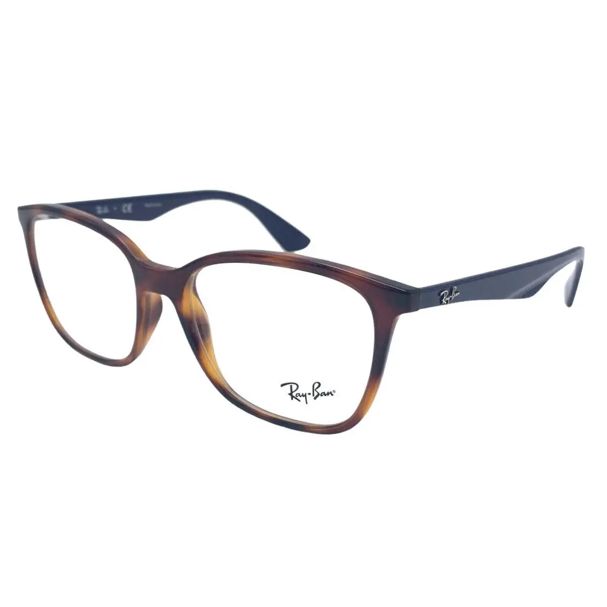 Ray Ban Eyeglasses RB 7066 5585 Havana Tortoise Blue Optical Frame 52-17-140 - Frame: Brown