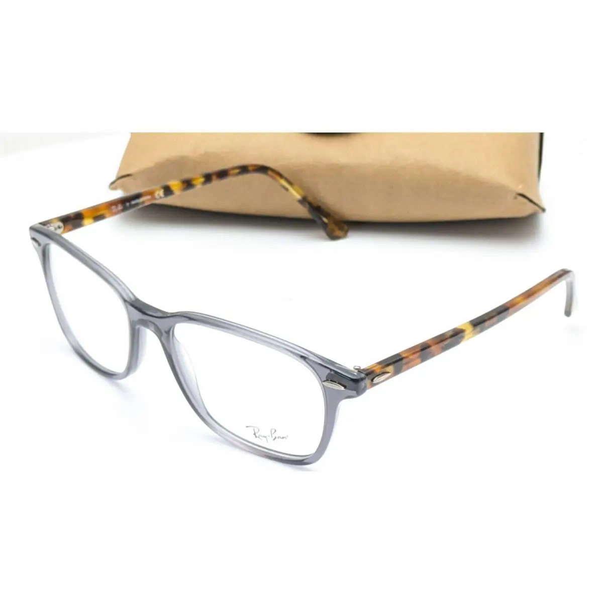 Ray-ban RB7119 5629 Rectangle Opal Grey Unisex Eyeglasses 55mm