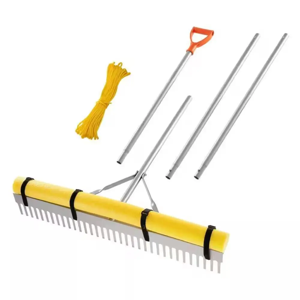 Ray-ban 133 In. Aluminum Handle Aluminum Rake 36 In. Wide Heavy Duty Landscape Rake For by Ray-Ban