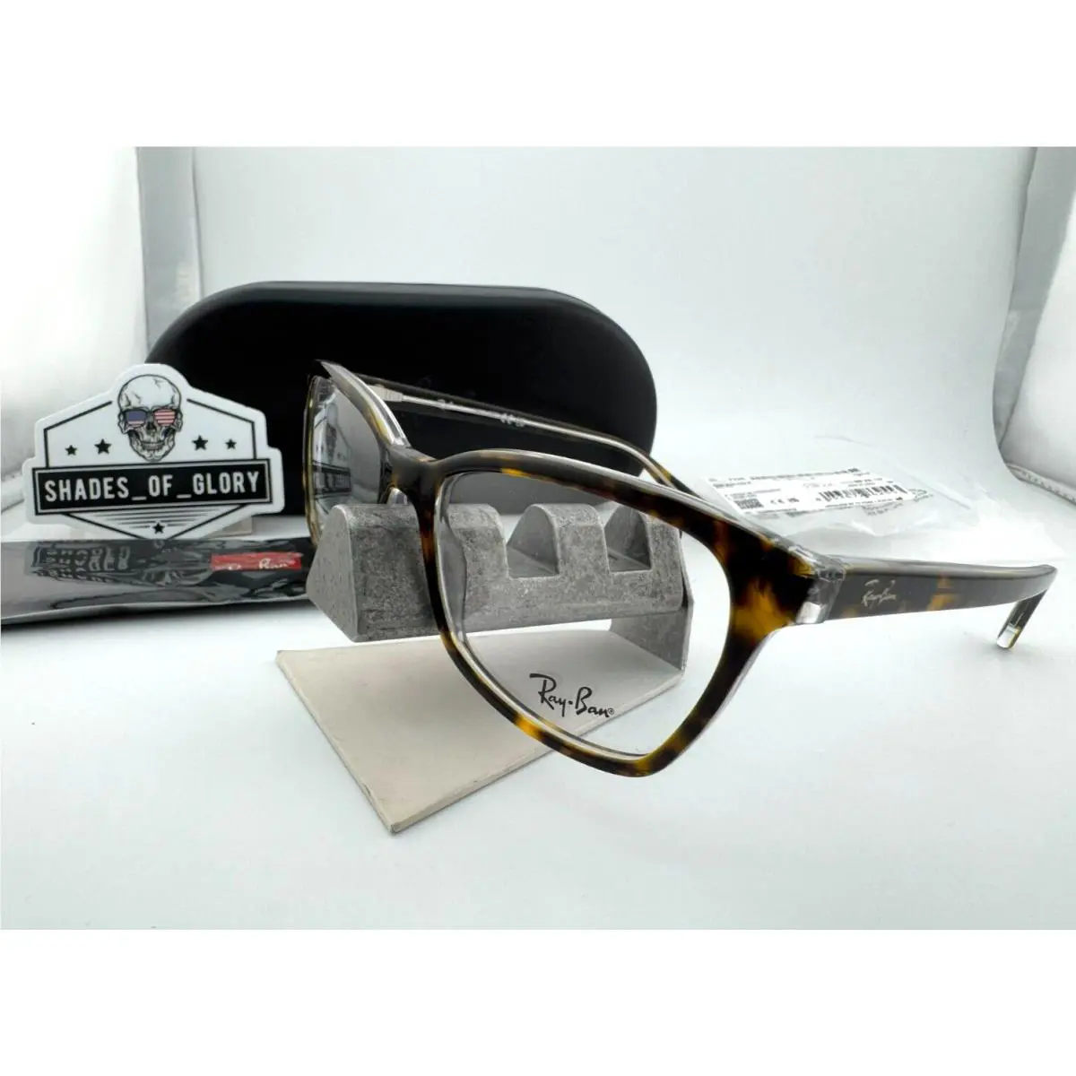 Ray-ban RB 5362 5082 Havana Clear Eyeglasses Optical Frames 54MM