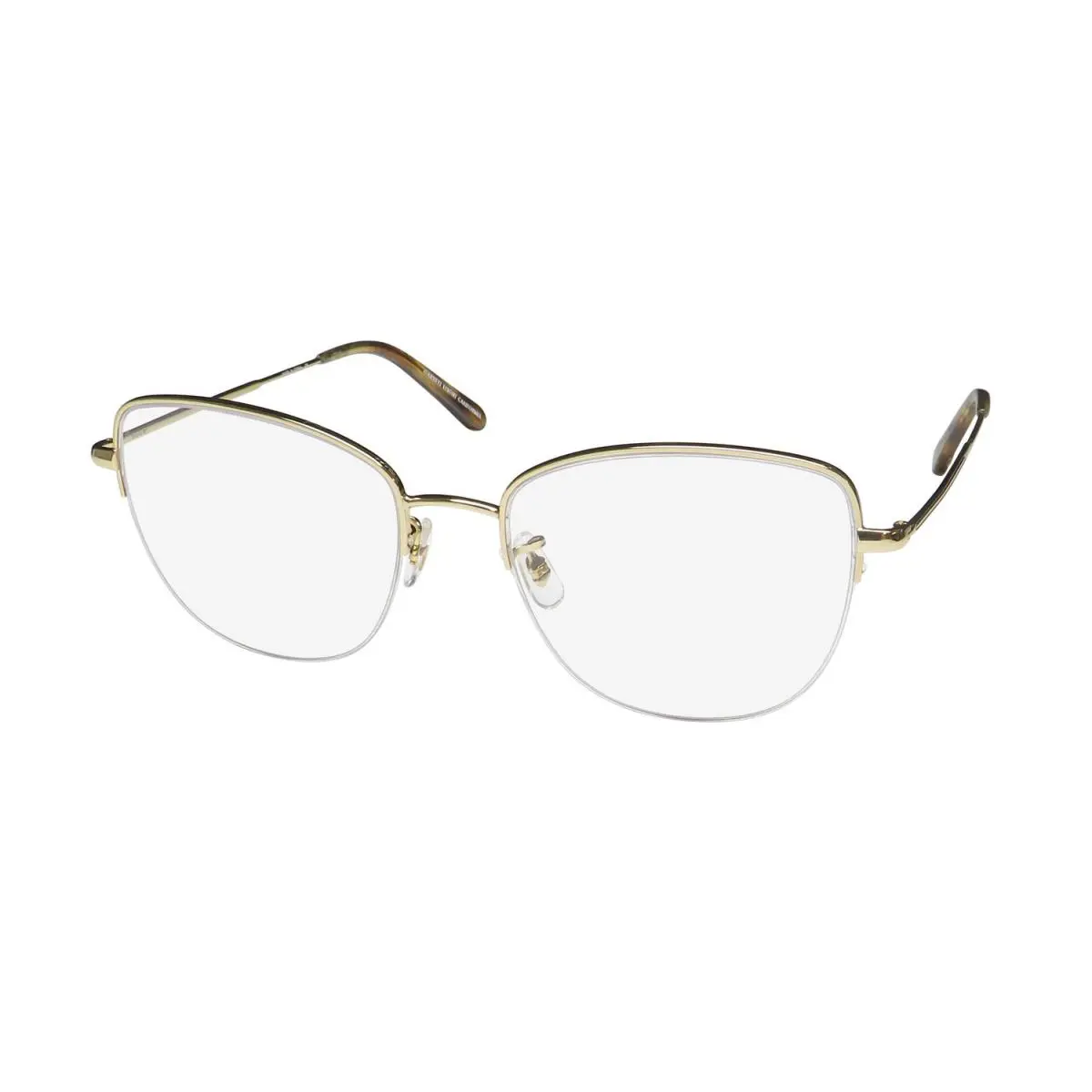 Pershing Blue Light Technology Cat Eye Eyeglass Frame/glasses Hot Gold / Feather Tortoise by Garrett Leight