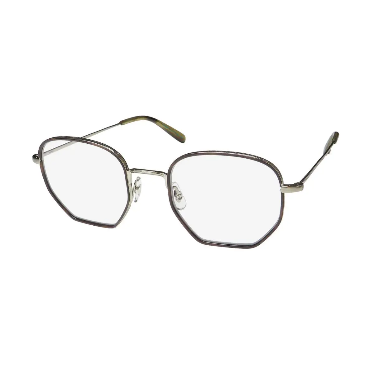 Woodlawn Blue Light Technology Eyeglass Frame/glasses Oversized Matte Black / Brushed Silver / Army Tortoise by Garrett Leight