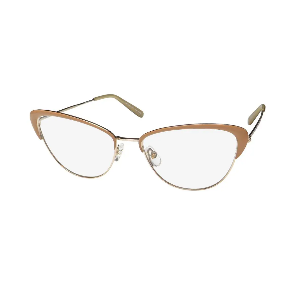 Vista Blue Light Technology Cat Eye Eyeglass Frame/glasses Retro Gold / Caramel Laminate by Garrett Leight