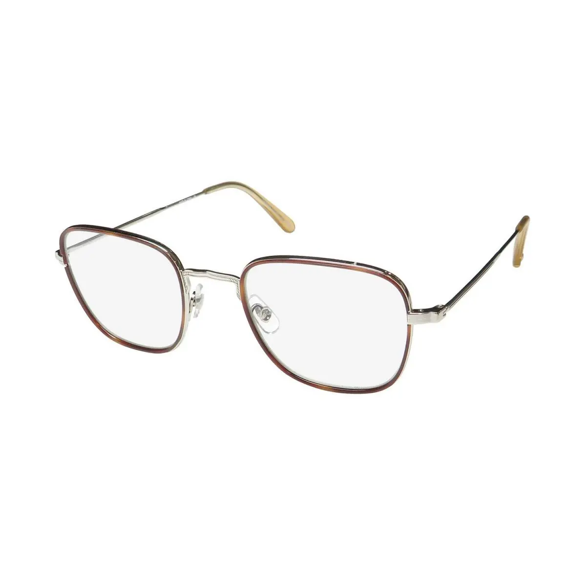 Garrett Leight Preston Blue Light Technology Eyeglass Frame Silver Full-rim