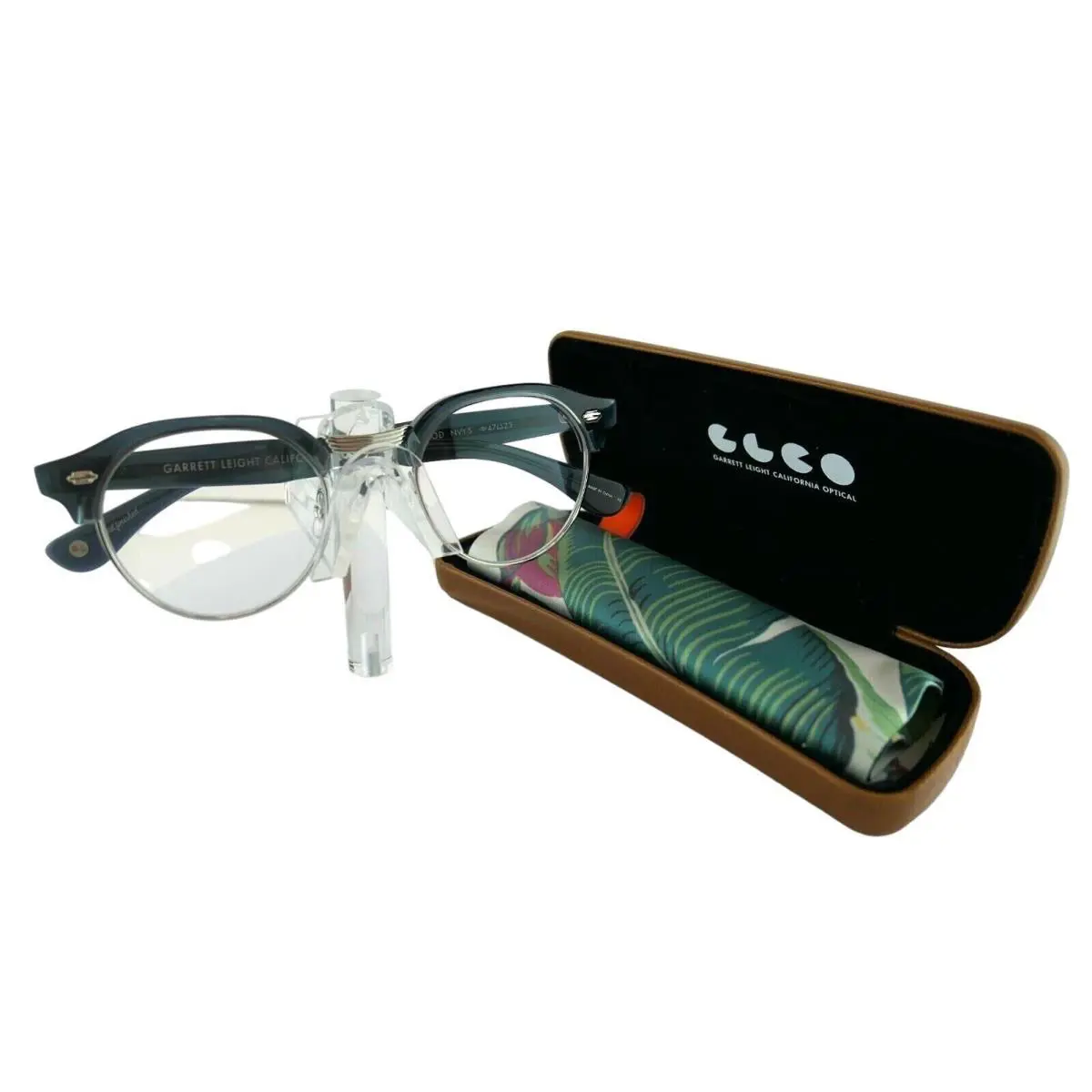 Garrett Leight Glco Oakwood Navy / Silver 47-23-145 Eyeglass Frames