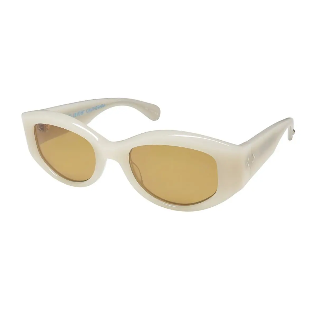 Garrett Leight Retro Biggie Sunglasses Plastic Ivory Womens Full-rim Cat Eye