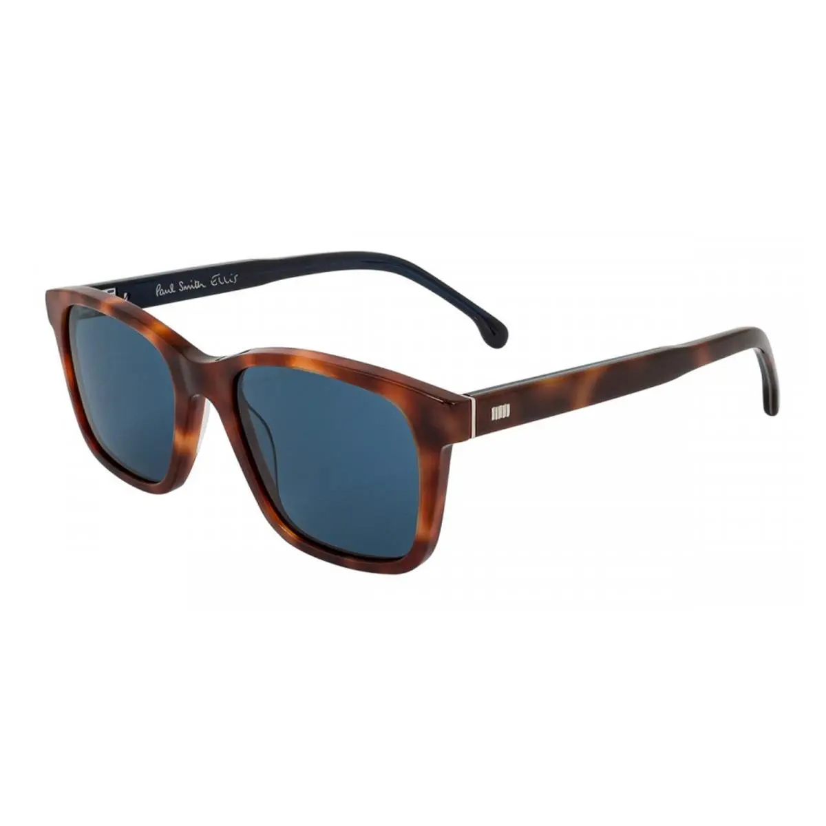 Ellis Unisex Square Sunglasses - PSSN06352 - Handmade In Italy Havana/Blue (002) by Paul Smith