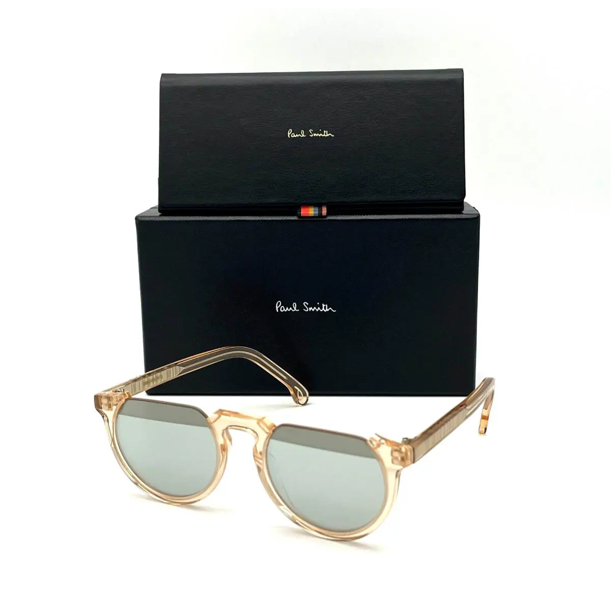 Paul Smith Brixham 003 Peach Crystal / Silver Mirror 50mm Sunglasses