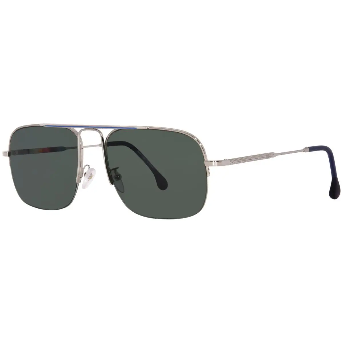 Clifton PSSN02558-02 Sunglasses Men`s Shiny Silver/green Pilot 58mm by Paul Smith