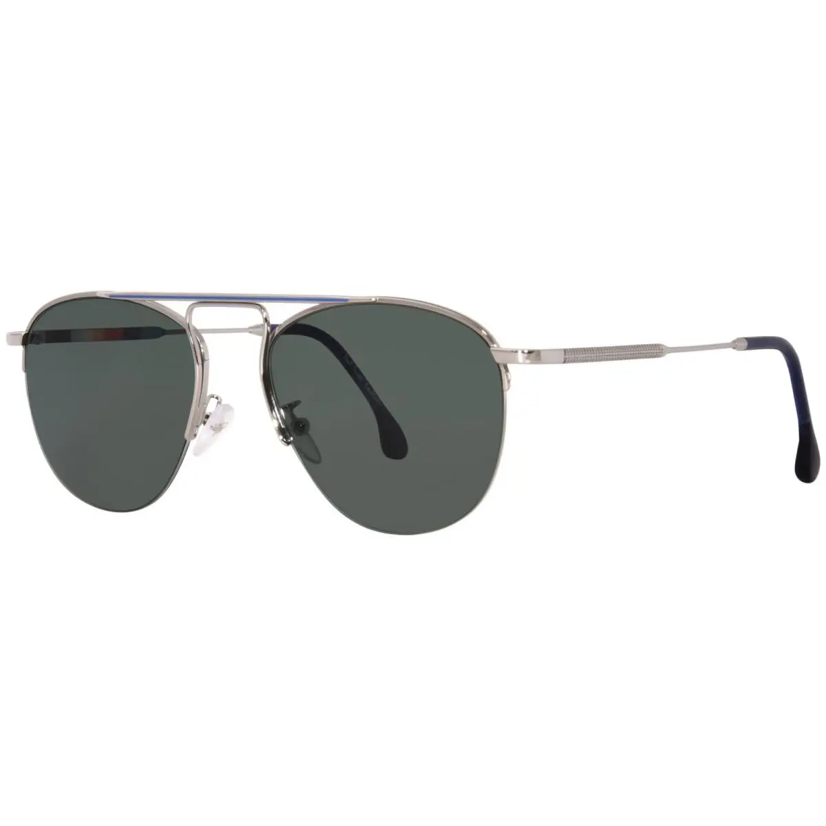 Cactus PSSN02454-02 Sunglasses Men`s Shiny Silver/green Pilot 54mm by Paul Smith
